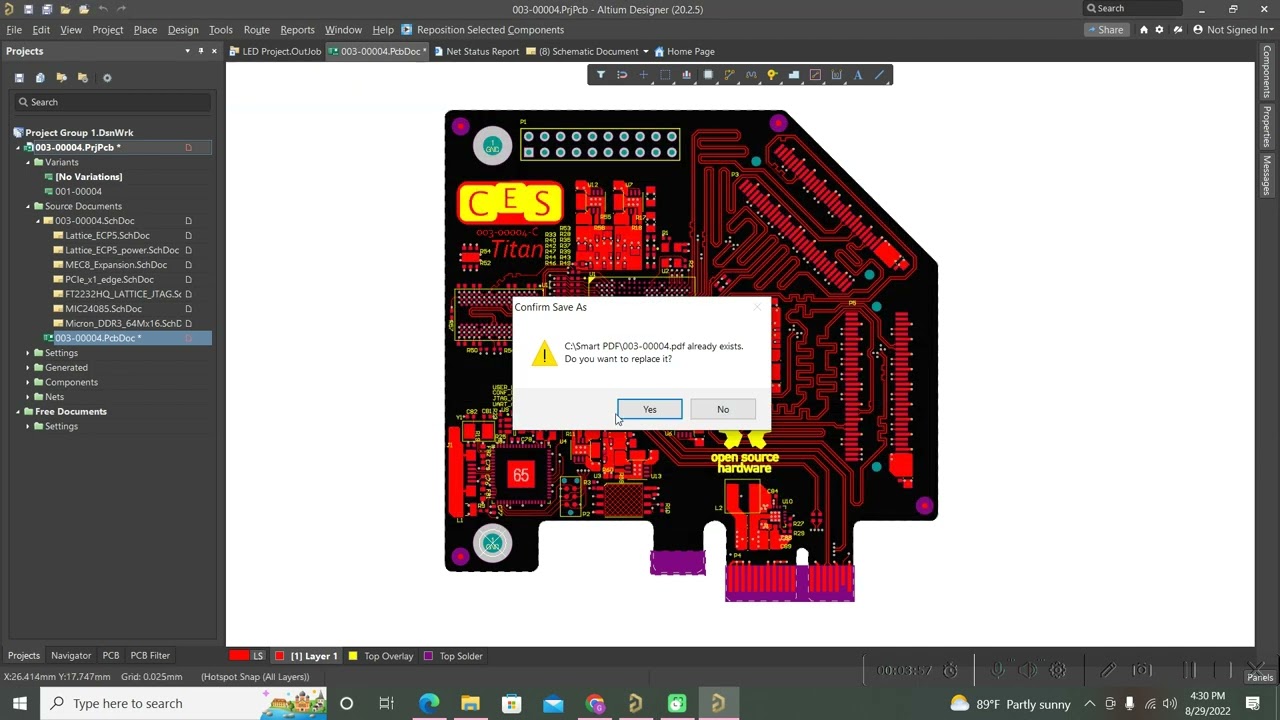 Smart PDF Altium Designer PDF3D and step file documentation for easy the process of developing