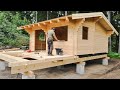 Man Builds Incredible DIY Wood Cabin In The Woods Start To Finish