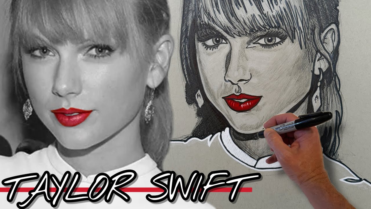 7 Secrets to Draw Fast & Accurate Portraits | Taylor Swift
