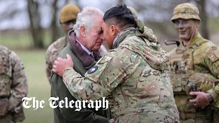 King Charles visits Ukrainian troops being trained by British forces | Ukraine war