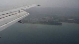 preview picture of video 'Landing At Kota Kinabalu During Heavy Rain'