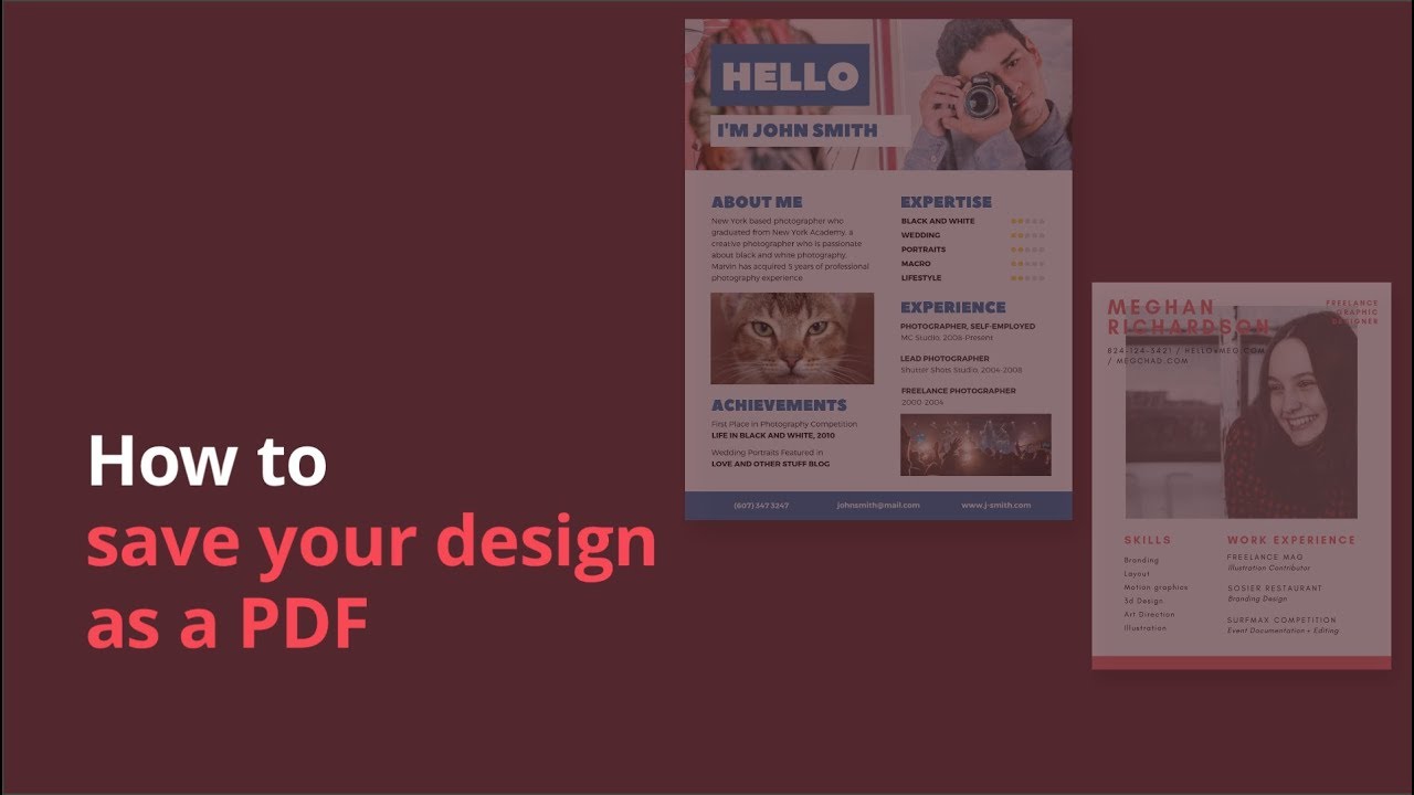 Save your design as a PDF
