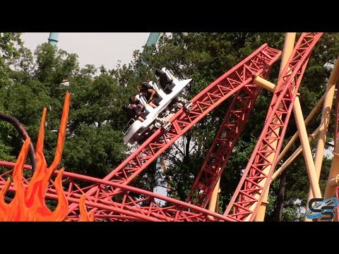 Off-ride footage of a Dare Devil Dive train