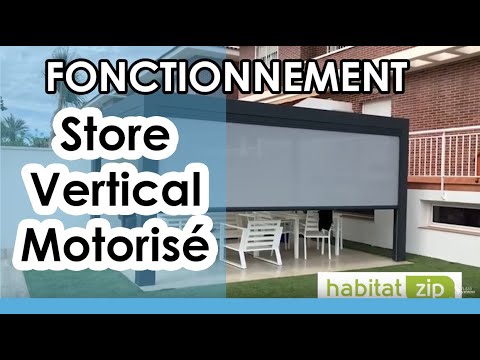 Utilisation d'un Store ZIP motorisé sur la Pergola Bioclimatique par Glass Systems.