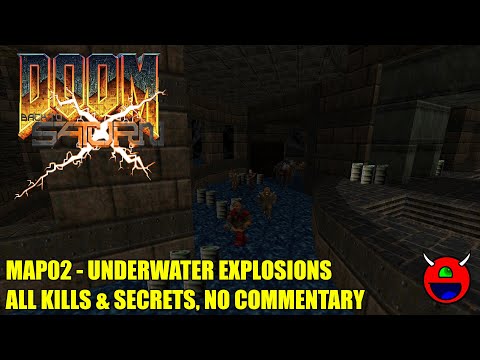 Doom 2: Back to Saturn X Episode 2 (BTSX2) - MAP02 Underwater Explosions - All Secrets No Commentary