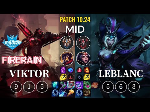hyF FireRain Viktor vs LeBlanc Mid - KR Patch 10.24