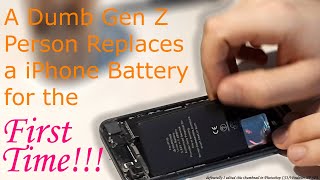 A Dumb Gen Z Person Replaces For The First Time a iPhone Battery