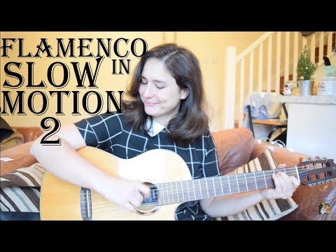 Flamenco Guitar in Slow Motion 2: strumming techniques, Flamenco triplet, Rasguaedo, Alzapua