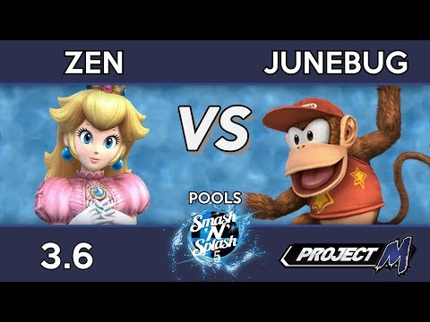 Zen (Peach) vs Junebug (Diddy) - Smash 'N' Splash 5 Pools
