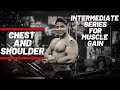 chest and shoulder workout | intermediate series for muscle gain | rahul fitness official