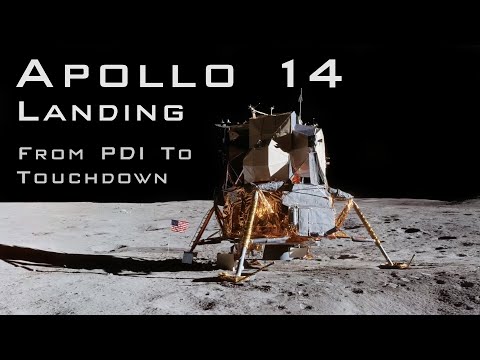 Apollo 14 landing from PDI to Touchdown
