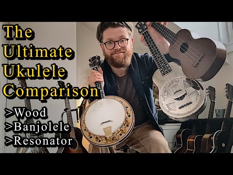 Ukulele Comparison - Wood Body vs Resonator vs Banjolele