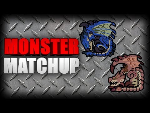 MONSTER MATCHUP - Pink Rathian & Azure Rathalos (Monster Hunter: World)