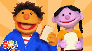 Peanut Butter &amp; Jelly featuring The Super Simple Puppets | Kids Songs | Super Simple Songs