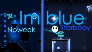 Download lagu I'm blue 100% By Noweek | By Starbooy Geometry dash | 2 Levels in one video | Hardest and Hard | mp3