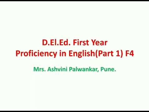 D.El.Ed. first year F4 Unit-1: Principles of language learning