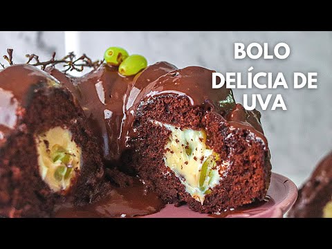 Delicious Grape and Chocolate Cake | New Cake Batter with Cognac