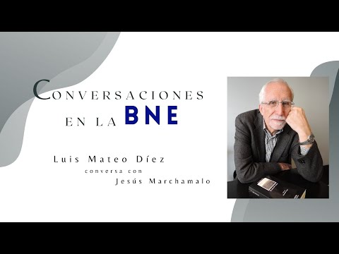 Encuentro del Premio Cervantes 2023, Luis Mateo Díez, con los medios de comunicación, en la BNE