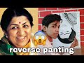 Reverse Painting Lata Mangeshkar Lata Mangeshkar Drawing Drawing Lata Mangeshkar Short