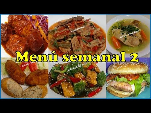 6 guisados en un video, Menu semanal 2, Comida extradelisiosa, guisados caseros