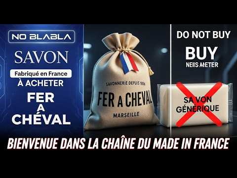 No BlaBla -No PFAS- Savon fabriqué en France Fer à cheval - Barre tranchée & copeaux -Lessive maison