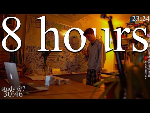 LIVE | 8-HOUR study with me 📚⛈️ rain sounds & pomodoro timer 60 & 10