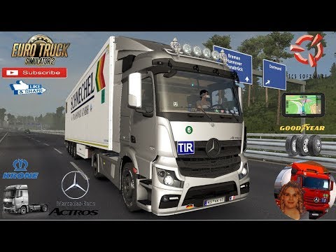 Euro Truck Simulator 2 (1.35) Mercedes-Benz Actros MP4 fix v1.0 1.35x + DLC's & Mods