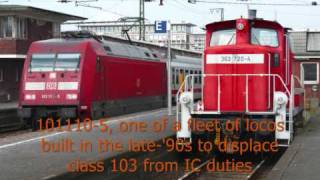 DB (Deutsche Bahn) 120146-6 &amp;  101110-5 at / in Münster with / mit IC trains / Züge (09/04/2009)