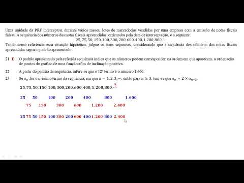 QUESTIONS 21 to 23 - NUMERICAL SEQUENCES and LINEAR FUNCTIONS
