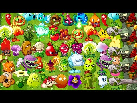 Plants vs. Zombies 2 Every Premium Plant Max Level vs Jurassic Gargantuar
