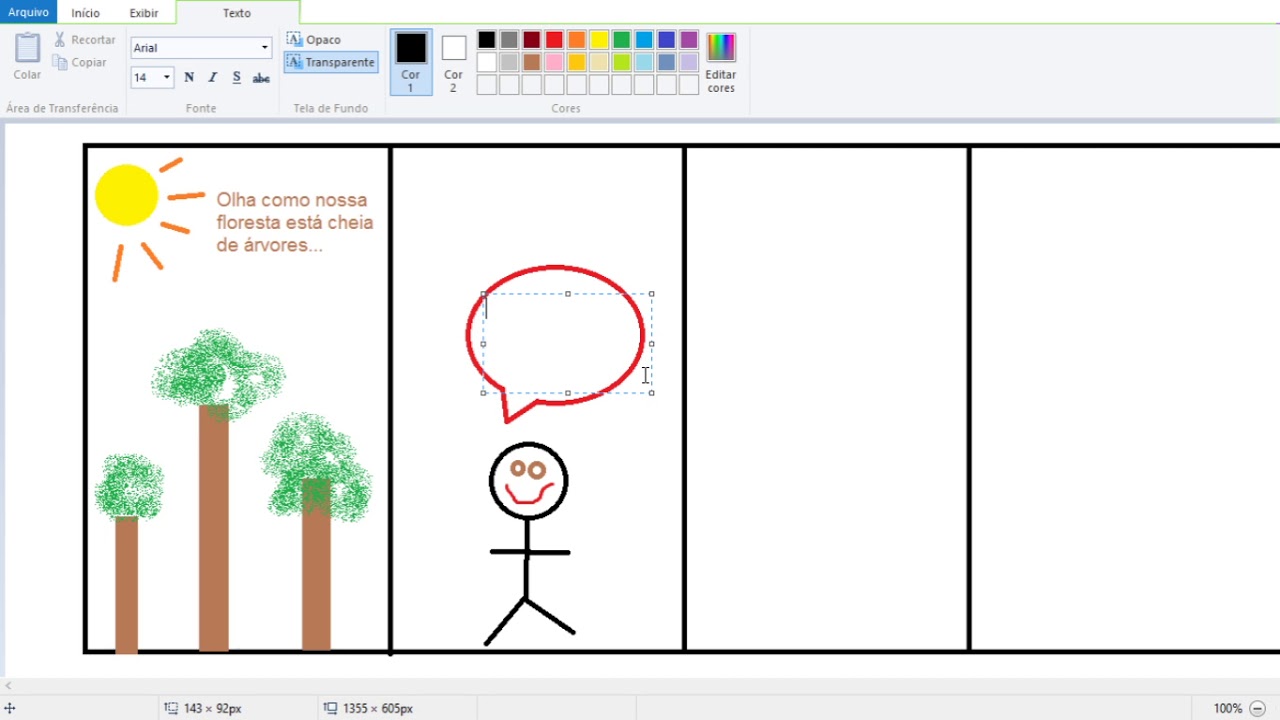 Informática -  2º ano -  desafio história em quadrinhos meio ambiente