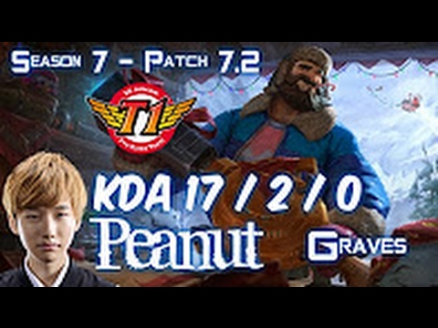 SKT T1 Peanut GRAVES vs RENGAR Jungle - Patch 7.2 KOREA Ranked