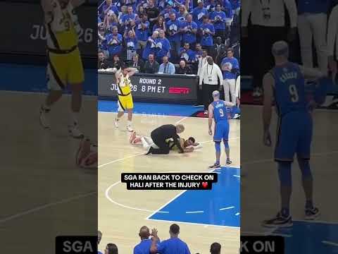 SGA checked up on Hali after he went down ❤️