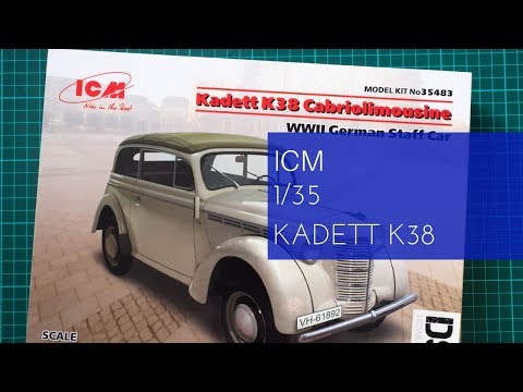 Сборная модель Немецкий штатный автомобиль Kadett K38 Cabriolimousine, 2МВ (ICM 35483) 1:35