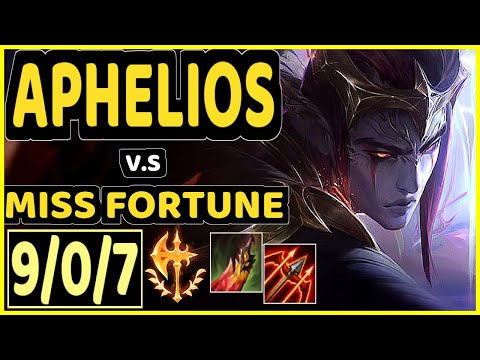 CROWNSHOT (APHELIOS) vs MISS FORTUNE - 9/0/7 KDA BOTTOM ADC CHALLENGER GAMEPLAY - EUW
