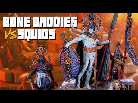 Ossiarch Bonereapers vs Gloomspite Gitz SQUIGS - Age of Sigmar Battle Report