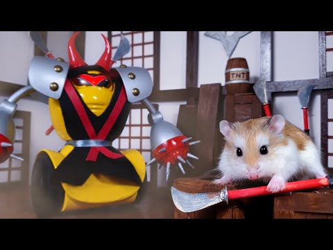 HAMSTER fights NINJA BOSS - MAJOR HAMSTER vs SAMURAI CAT (3/3)