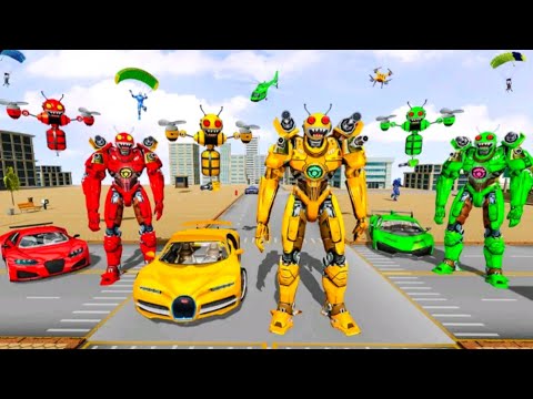 Bee Robot Car Transformation Game Robot Car Games - Android Gameplay