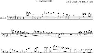 Urbie Green Trombone Solo Transcription SLIDEWORK IN Ab