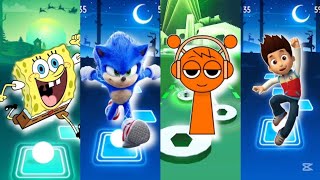 Help - Sprunki🆚️Sonik🆚️Spangebop🆚️Payder Music batll#coffindance #tileshop #music