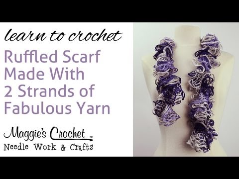 2 Stranded Ruffed Scarf Made With Fabulous Yarn