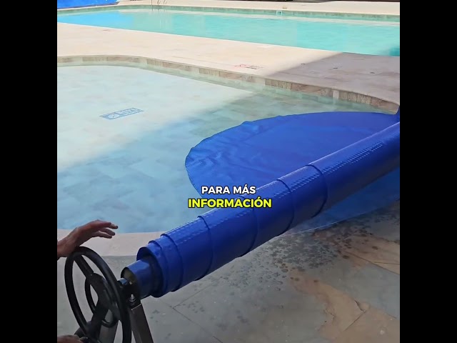 Vídeo relacionado con Cubierta Piscinas Manta Térmica 800 Geobubble Sol+Guard de 4 x 2 m SIN Ribete - Eficiencia Energetica y Ahorro -