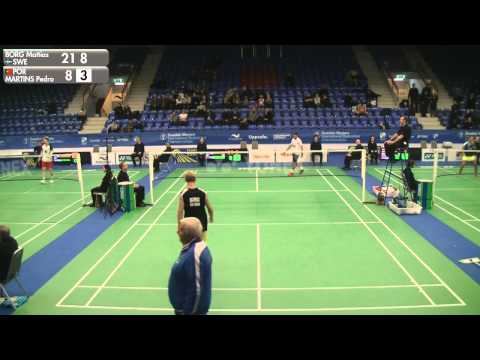 Badminton - Mattias Borg vs Pedro Martins (MS, QF) - Swedish Masters 2016