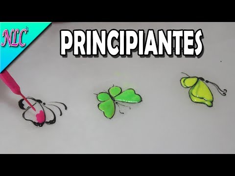 COMO HACER MARIPOSAS PASO A PASO PARA PRINCIPIANTES – HOW TO PAINT BUTTERFLY ON YOUR NAILS – NLC