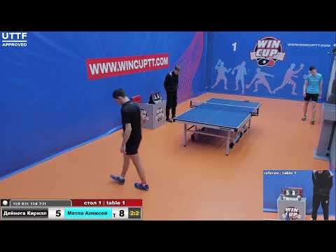 Дейнега Кирилл 3-2 Метла Алексей Турнир Восток 4 WIN CUP 22.11.20 Прямой эфир Зал 1