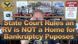 State Court Rules than an RV is NOT a Home