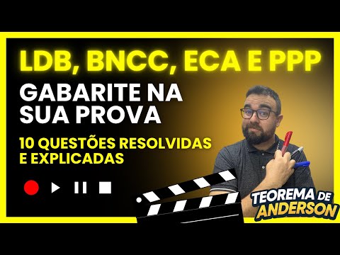 BNCC, LDB, ECA e PPP: Gabarite a próxima prova para Professor | Questões de Concurso Resolvidas