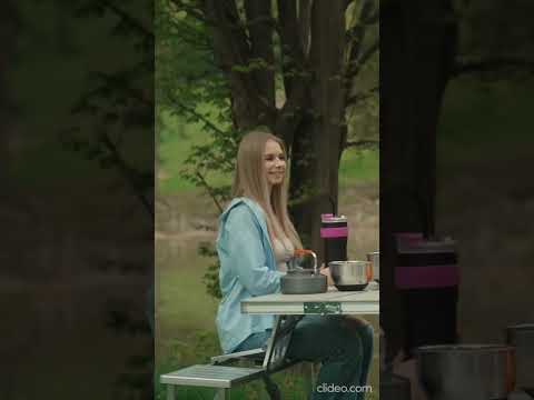 Стол-трансформер для кемпинга алюминиевый Набор с 4 встроенными металлическими сиденьями - фото 1 - id-p2949003482