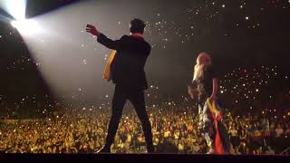 Hayley Kiyoko joins Brendon Urie on stage to perform Girls/Girls/Boys
