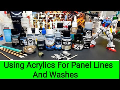 Using Acrylics For Panel Lining And Washes - Scale Model Tips - Vallejo, Citadel, Tamiya